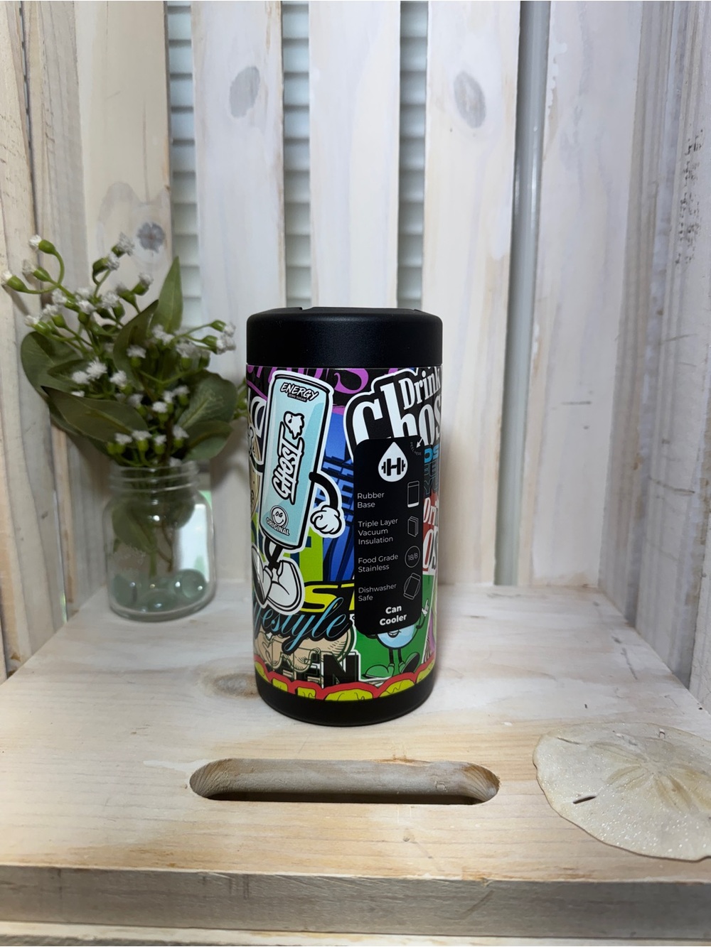 HydroJug x Ghost Stickers Standard Can Cooler BNIB
